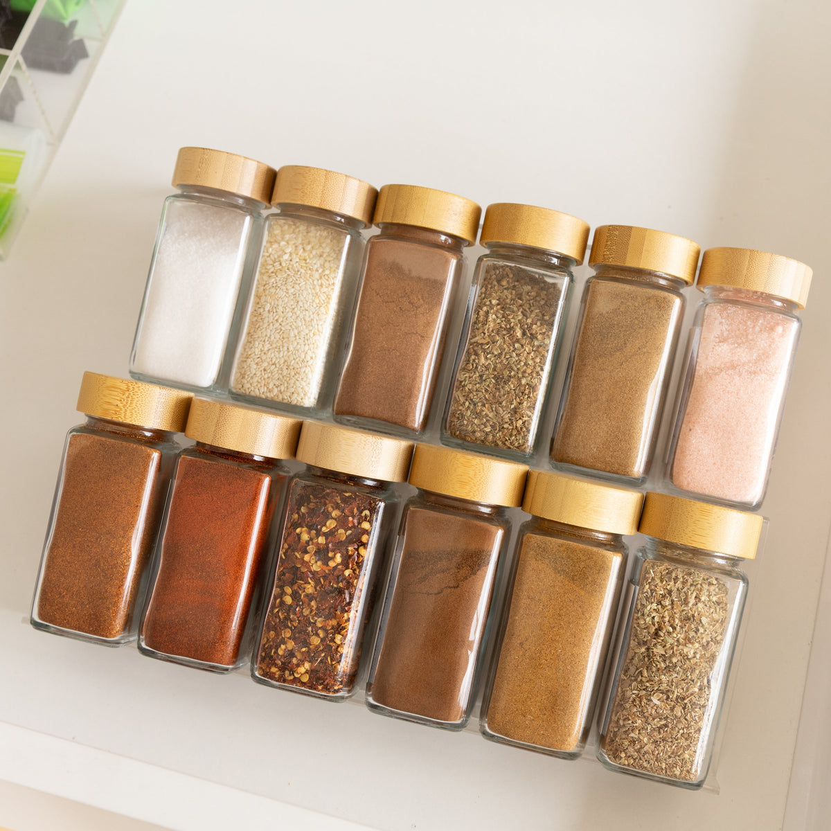 Bamboo Drawer Spice Rack Pack - Little Label Co Australia - The Home of Organisation For Kitchen, Bathroom, Laundry & More