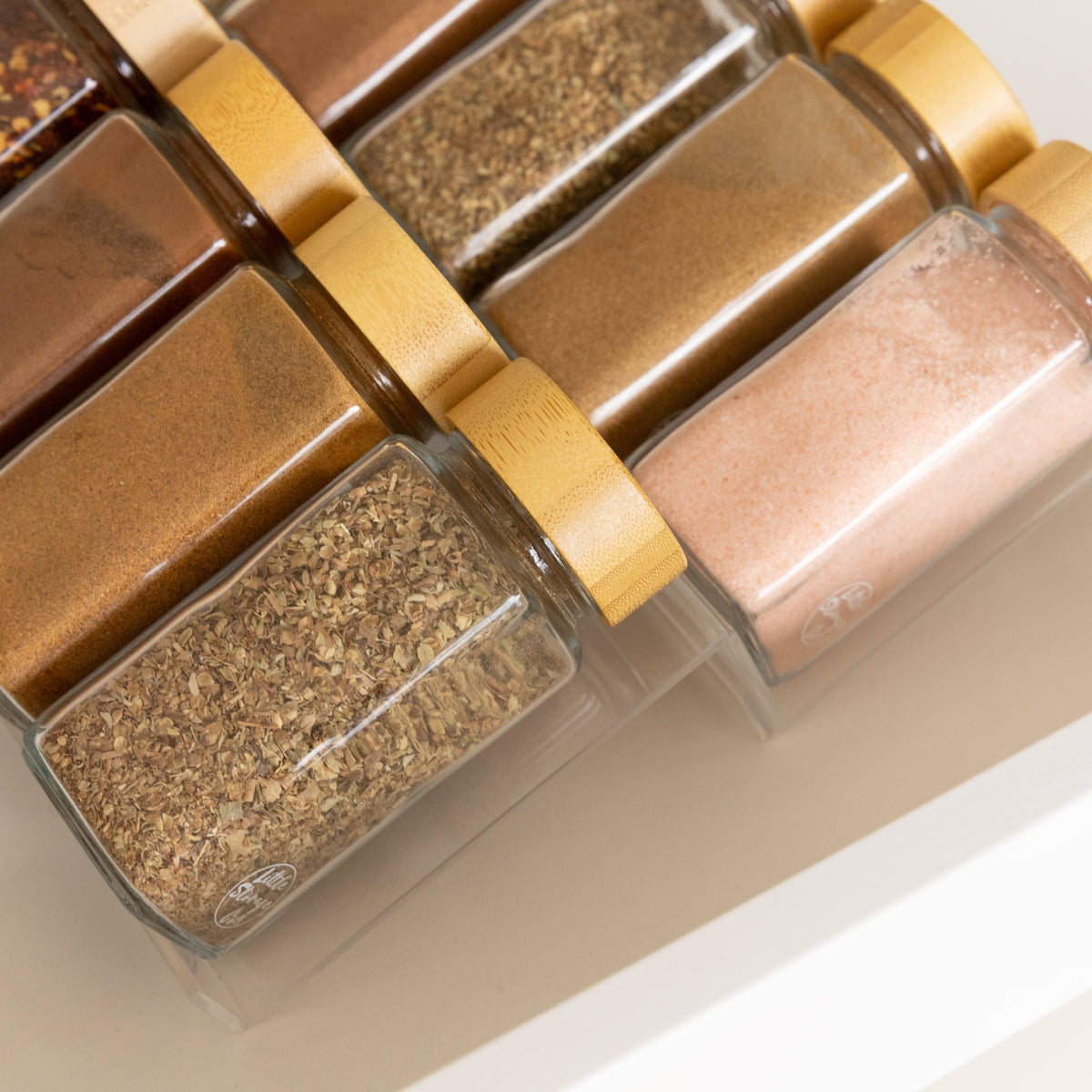 Bamboo Drawer Spice Rack Pack - Little Label Co Australia - The Home of Organisation For Kitchen, Bathroom, Laundry & More