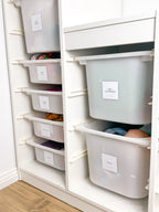 Square Toy room Organisation Sticker Pack (36 Stickers)