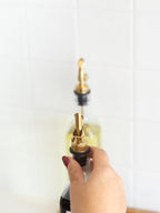 Clear Oil & Vinegar Bottle with Gold Pourer - 500ml - Little Label Co The Home of Organisation For Kitchen, Bathroom, Laundry & More