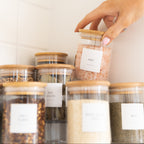 Clear 3-Tier Corner Spice Rack with 8x 200ml Spice Jars - Little Label Co The Home of Organisation For Kitchen, Bathroom, Laundry & More