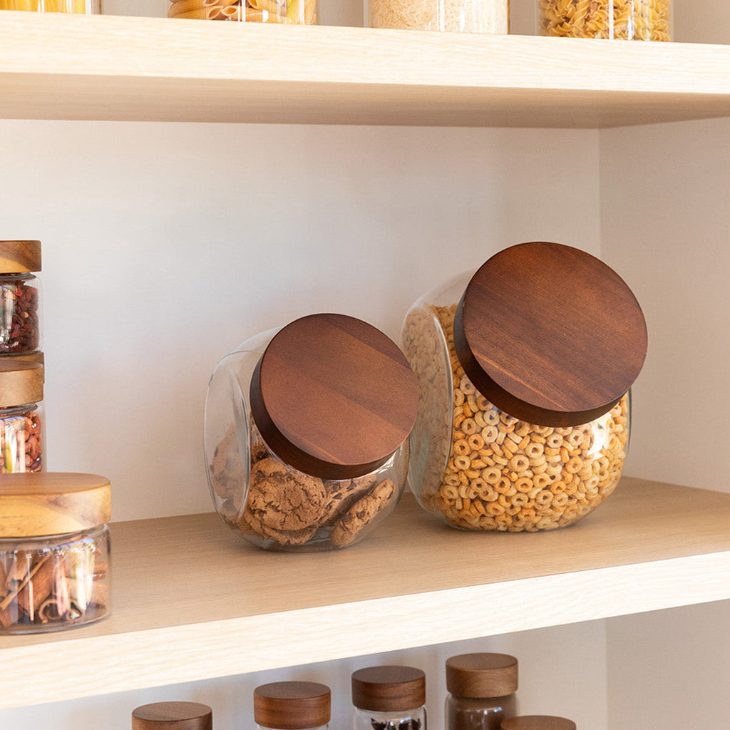 Glass Snack Jar with Acacia Lid - 2L