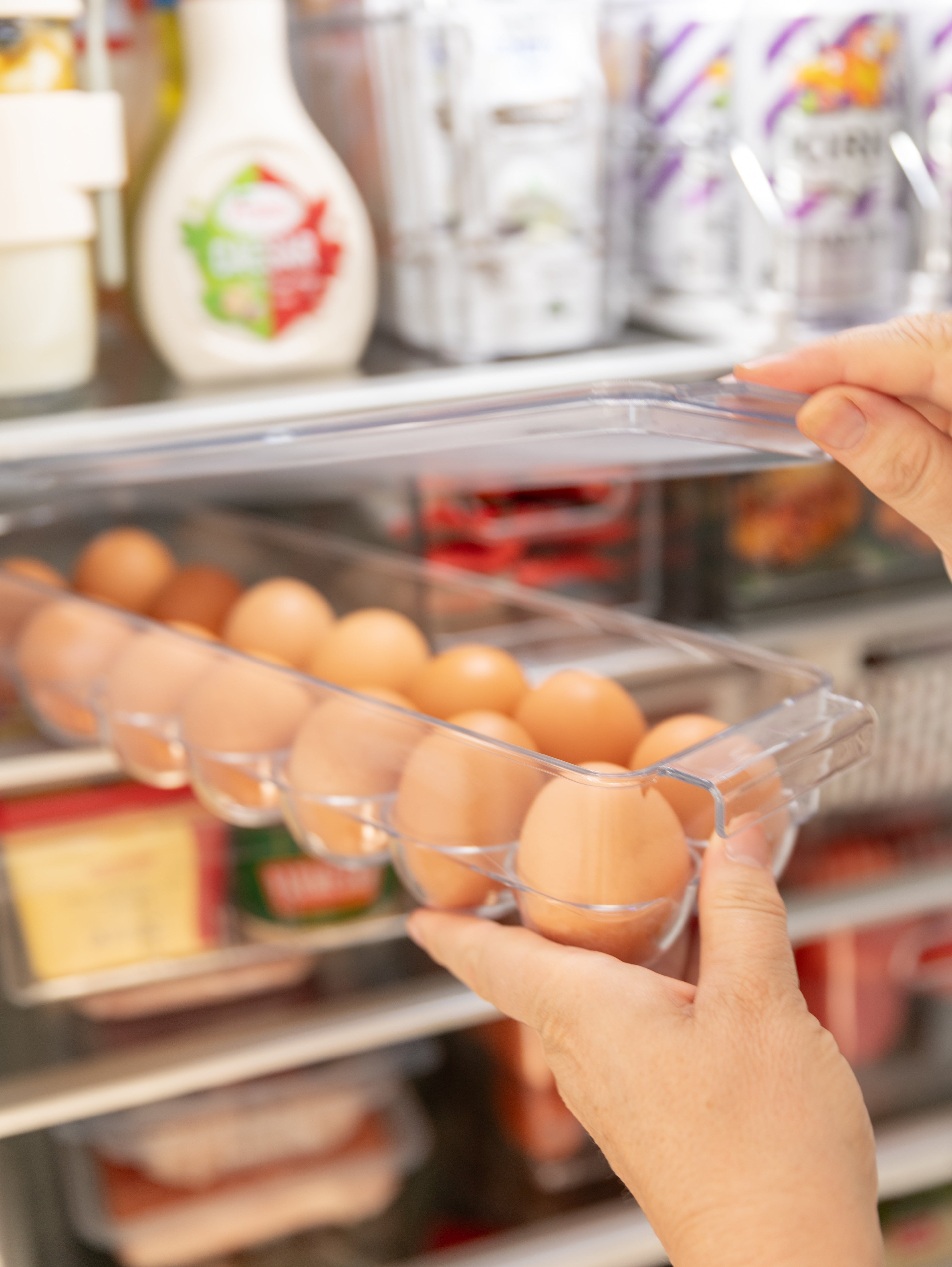 Clear Fridge Egg Organiser Tray