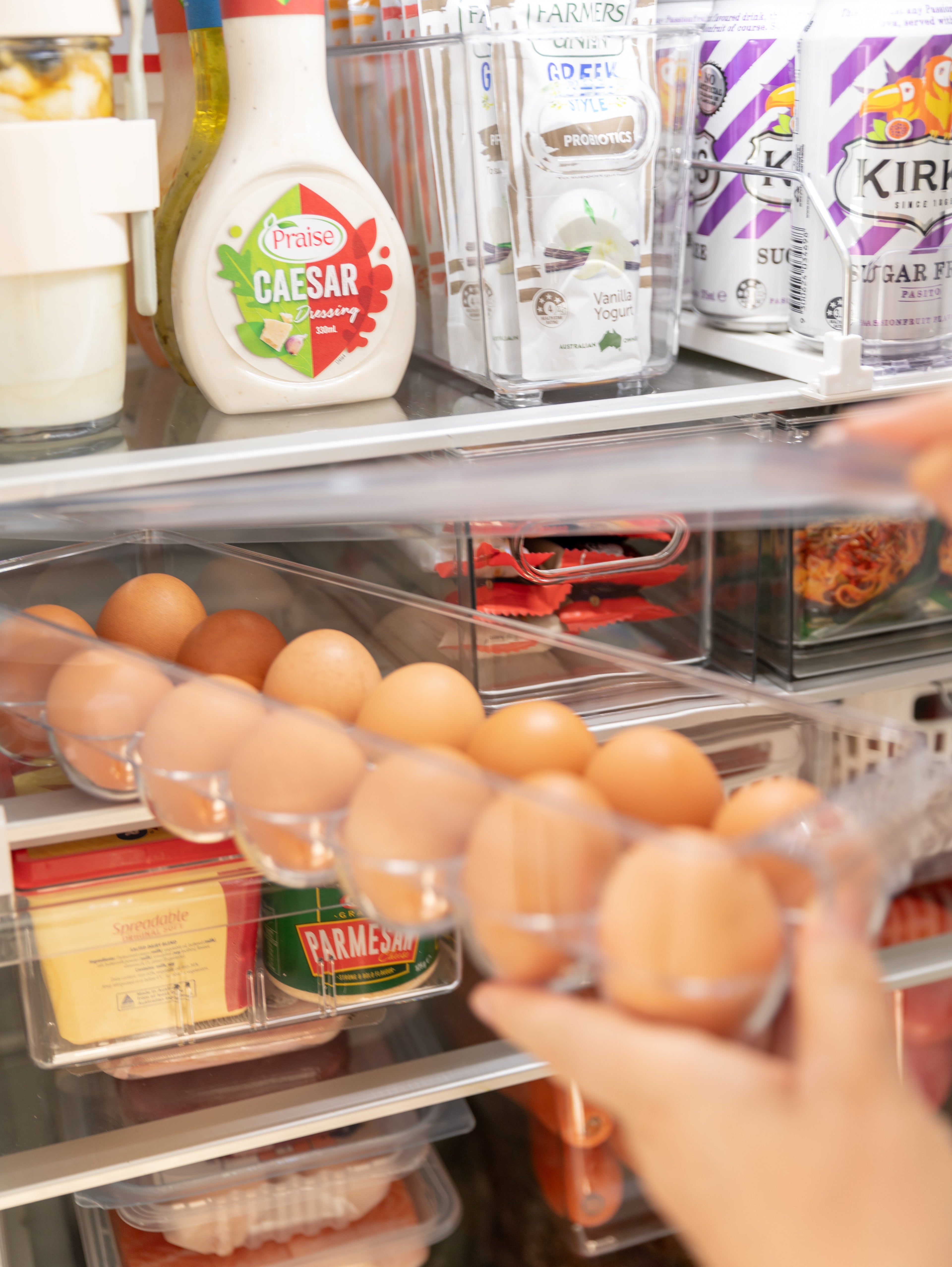 Clear Fridge Egg Organiser Tray