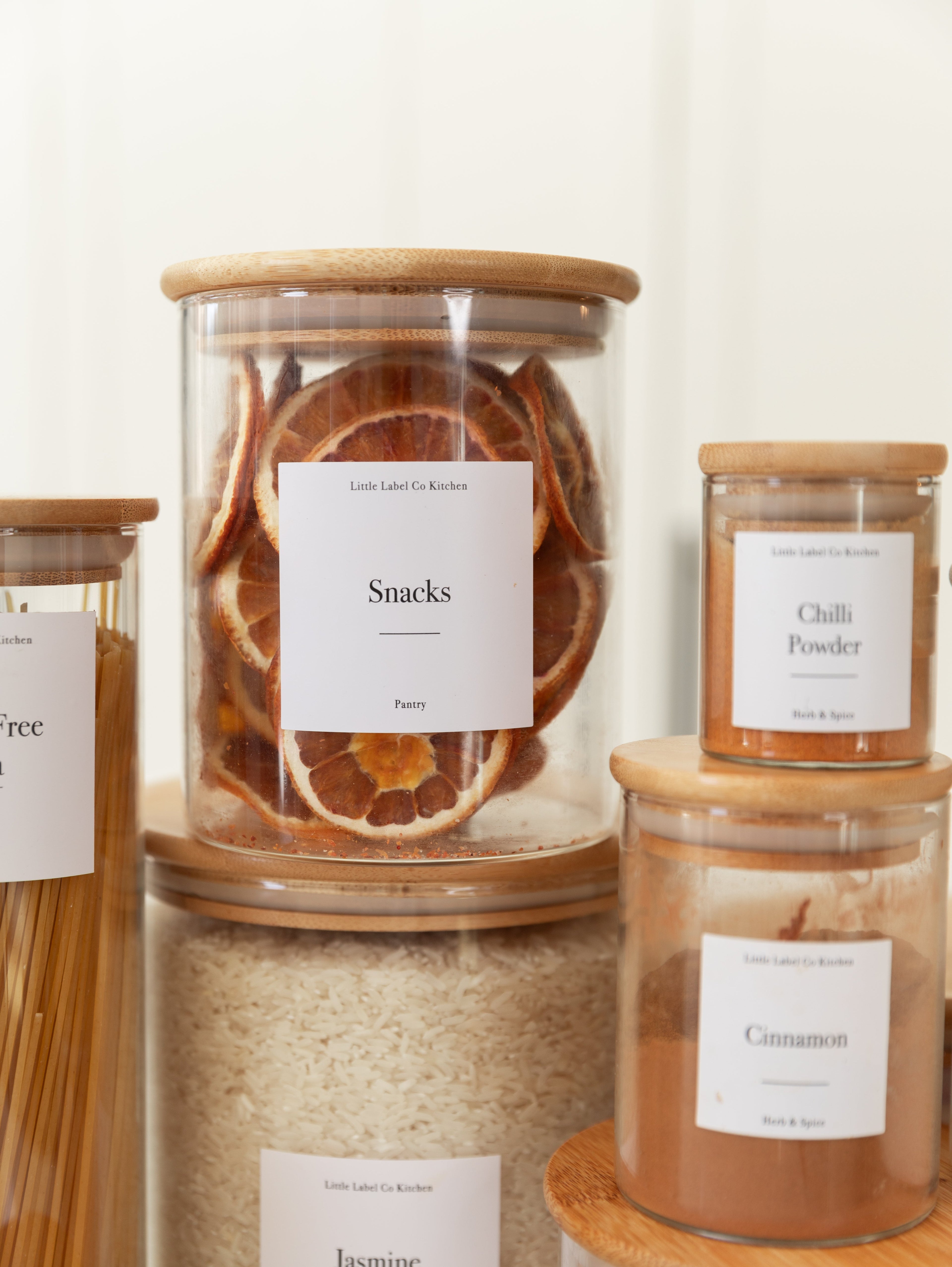 Glass Storage Jar with Bamboo Lid - 1L