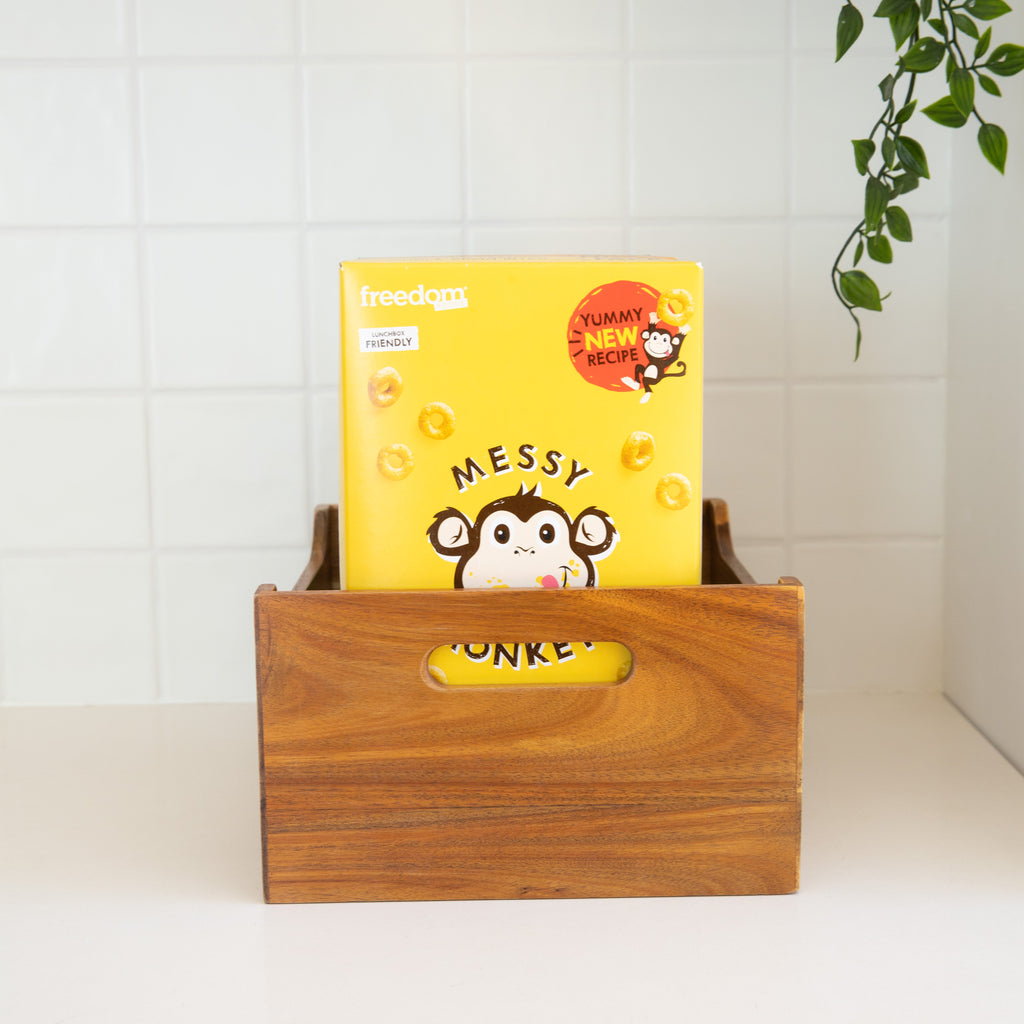 Acacia Large Storage Tub - Little Label Co Australia - The Home of Organisation For Kitchen, Bathroom, Laundry & More