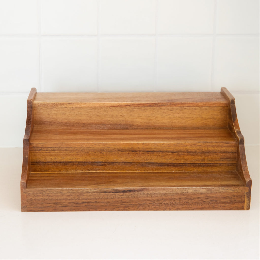 Acacia Wood Herb & Spice Shelf - Little Label Co Australia - The Home of Organisation For Kitchen, Bathroom, Laundry & More
