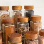 Large Acacia Spice Rack with 15 Acacia Shaker Spice Jars Pack - Little Label Co Australia - The Home of Organisation For Kitchen, Bathroom, Laundry & More