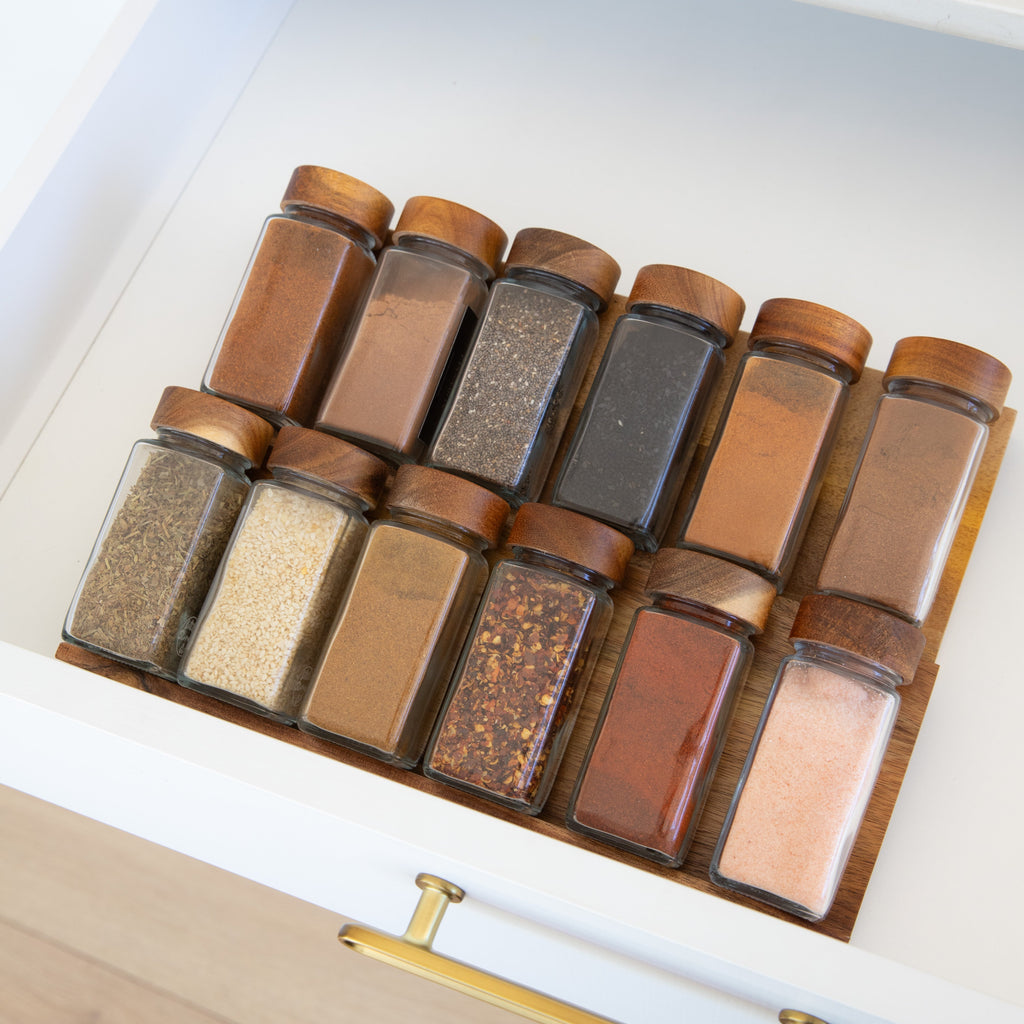 Acacia Drawer Spice Rack Pack - Little Label Co Australia - The Home of Organisation For Kitchen, Bathroom, Laundry & More