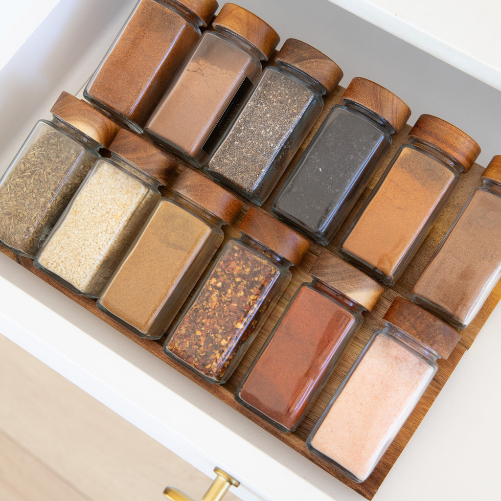Acacia Drawer Spice Rack Pack - Little Label Co Australia - The Home of Organisation For Kitchen, Bathroom, Laundry & More