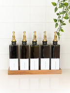 Oil & Vinegar Book Bottles with Tray Pack - Little Label Co Australia - The Home of Organisation For Kitchen, Bathroom, Laundry & More
