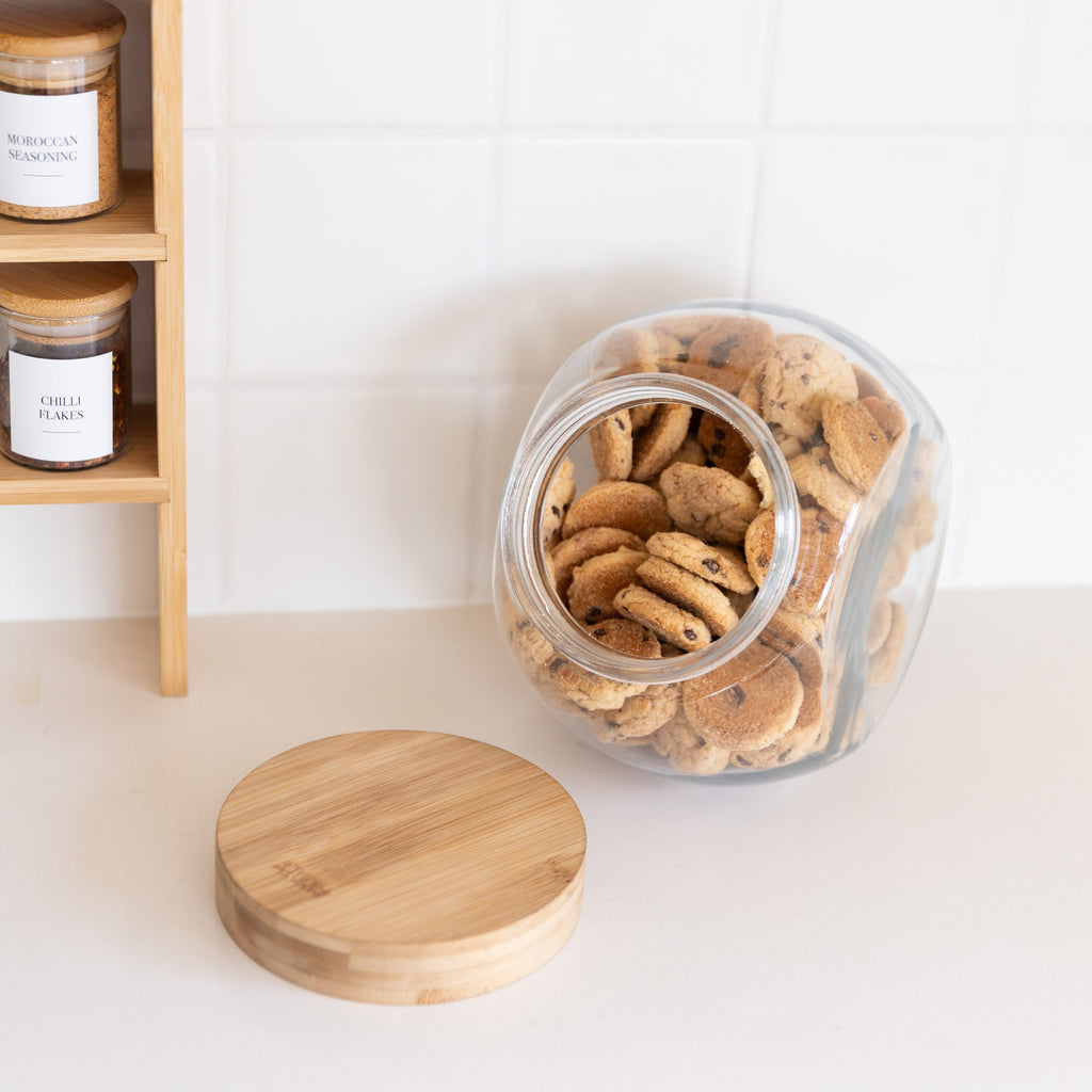 Glass Snack Jar with Bamboo Lid - 2L