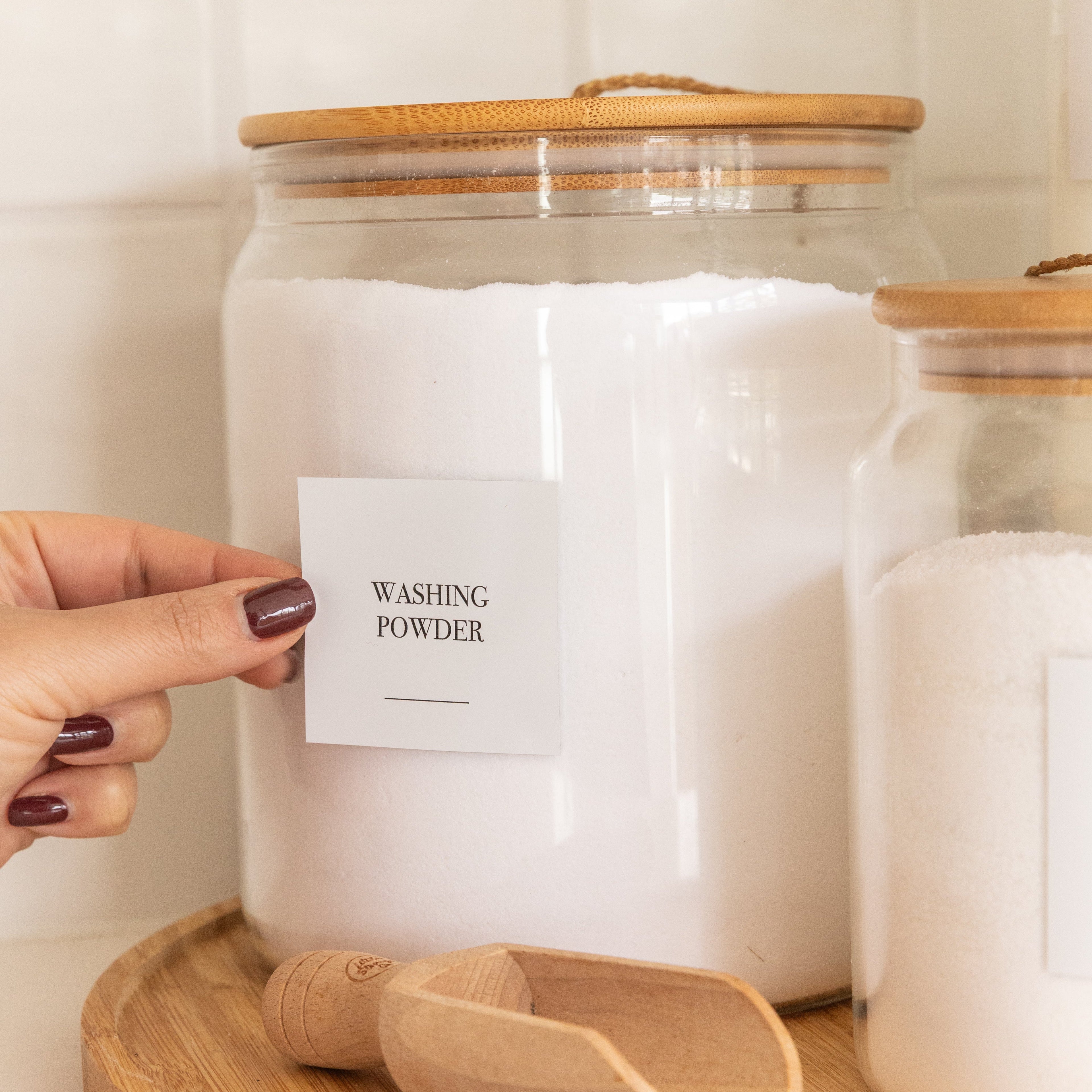Essential Square Laundry Sticker Pack x 6 Labels - Little Label Co Australia - The Home of Organisation For Kitchen, Bathroom, Laundry & More