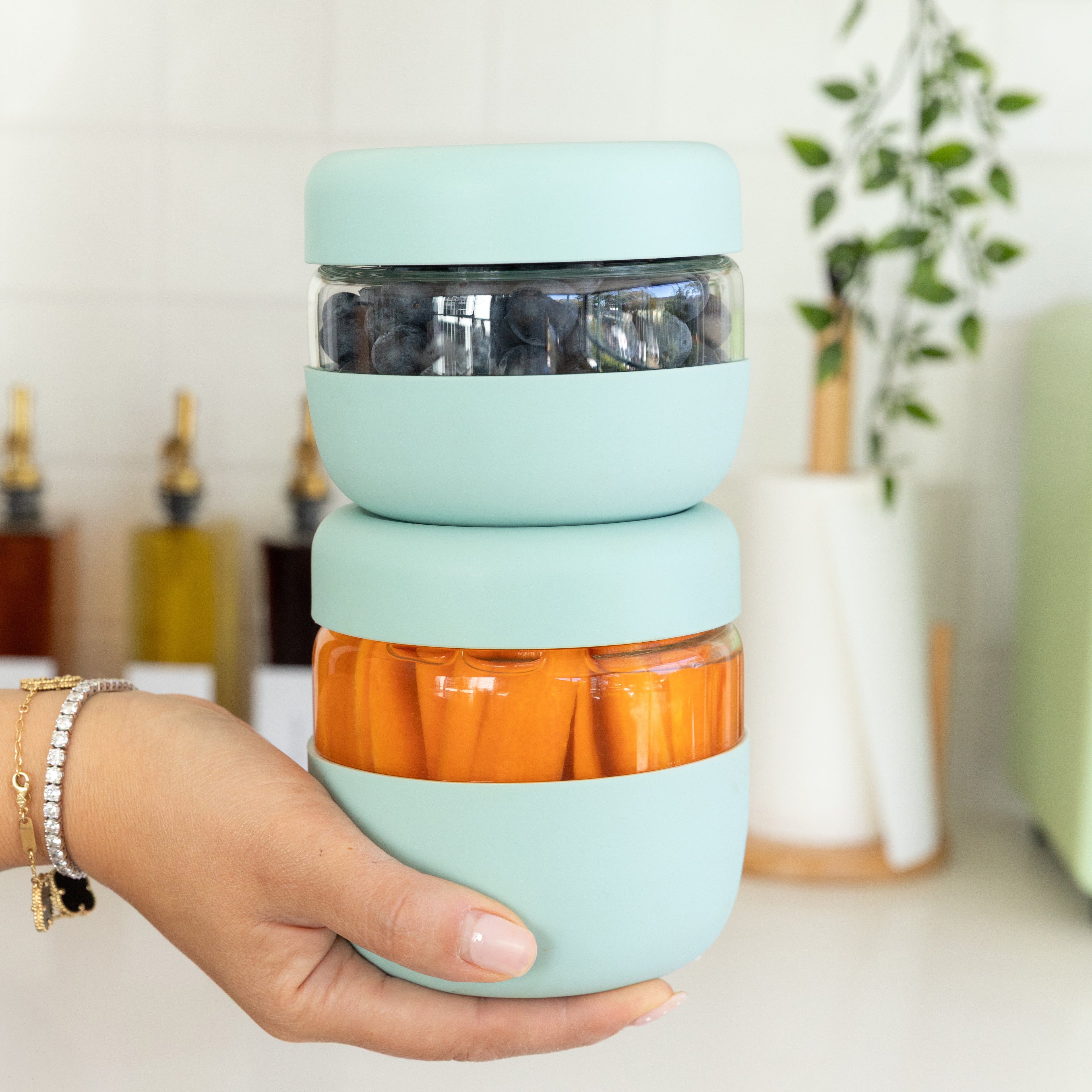 Glass Food Storage Jar - 500ml - Little Label Co Australia - The Home of Organisation For Kitchen, Bathroom, Laundry & More