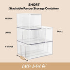 SHORT Stackable Pantry Storage Container for pantry and kitchen organisation