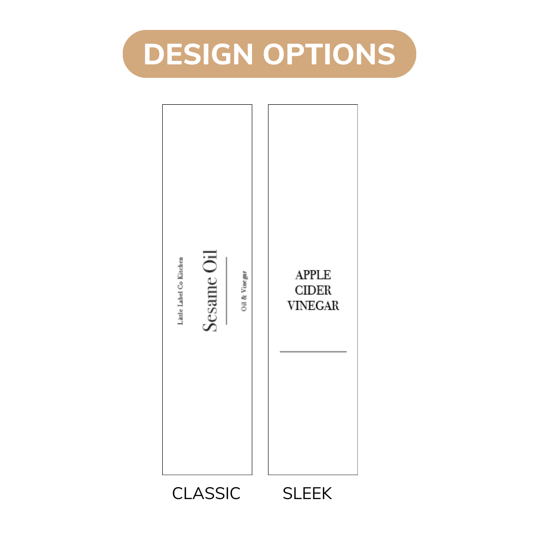 Oil & Vinegar Stickers - 16 Label Pack
