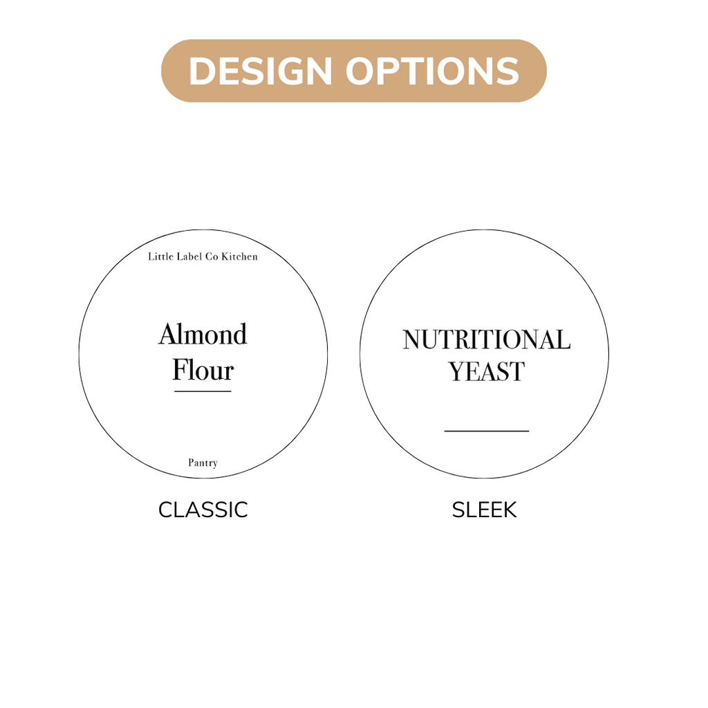 Round Pantry Stickers - 114 Label Pack - Little Label Co The Home of Organisation For Kitchen, Bathroom, Laundry & More