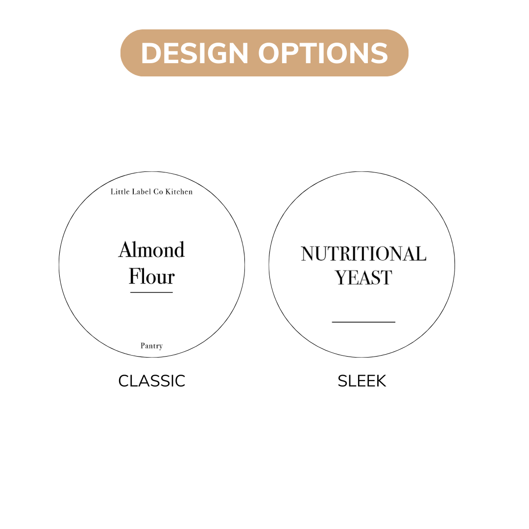 Round Pantry Stickers - 114 Label Pack - Little Label Co The Home of Organisation For Kitchen, Bathroom, Laundry & More
