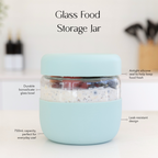 Glass Food Storage Jar - Little Label Co Australia - The Home of Organisation For Kitchen, Bathroom, Laundry & More