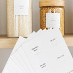 Basic Square Pantry Sticker Pack (42 Stickers)