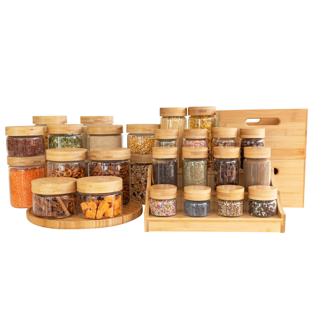 Ultimate Bamboo Screw Top Pantry Container Set