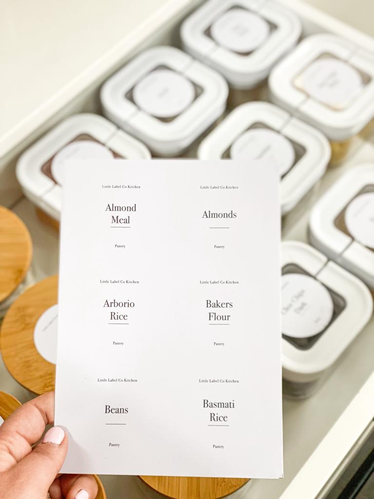 Round Pantry Stickers - 114 Label Pack - Little Label Co The Home of Organisation For Kitchen, Bathroom, Laundry & More