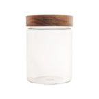 Acacia Wood Glass Jar 1L - Little Label Co - - 30%, Acacia Storage Jars, Acacia Wood, Food Storage Containers, Kitchen Organisation, Pantry Organisation