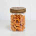 Acacia Wood Glass Jar 1L - Little Label Co - - 30%, Acacia Storage Jars, Acacia Wood, Food Storage Containers, Kitchen Organisation, Pantry Organisation