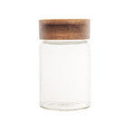 Acacia Wood Glass Jar 250ml - Little Label Co - - 30%, Acacia Storage Jars, Acacia Wood, Food Storage Containers, Glass Storage, Herb & Spice Jars, Herb & Spice Organisation, Kitchen Organisation, Pantry Organisation
