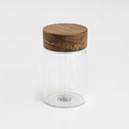Acacia Wood Glass Jar 250ml - Little Label Co - - 30%, Acacia Storage Jars, Acacia Wood, Food Storage Containers, Glass Storage, Herb & Spice Jars, Herb & Spice Organisation, Kitchen Organisation, Pantry Organisation