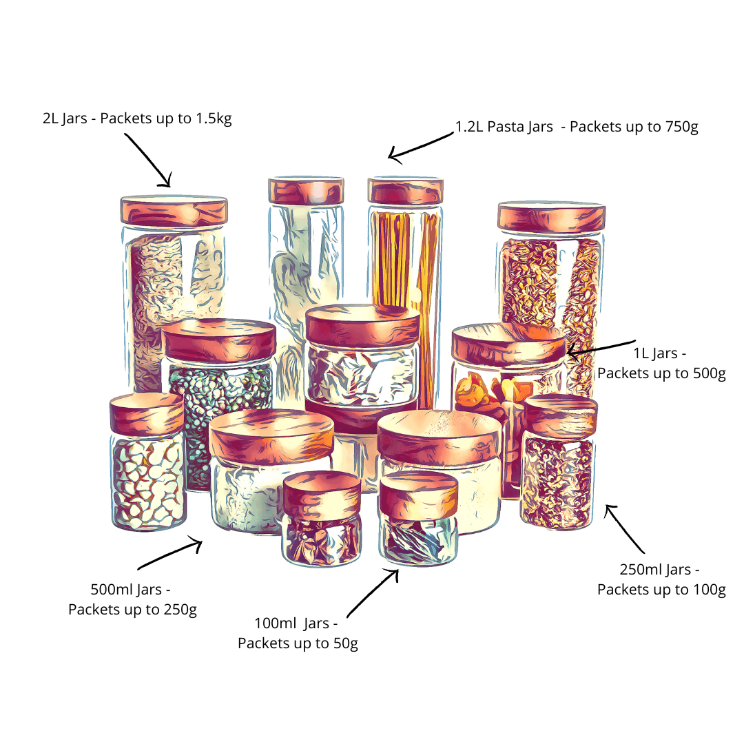 Acacia Wood Glass Jar 2L - Little Label Co - - 30%, Acacia Storage Jars, Acacia Wood, Food Storage Containers, Glass Storage, Kitchen Organisation, Pantry Organisation