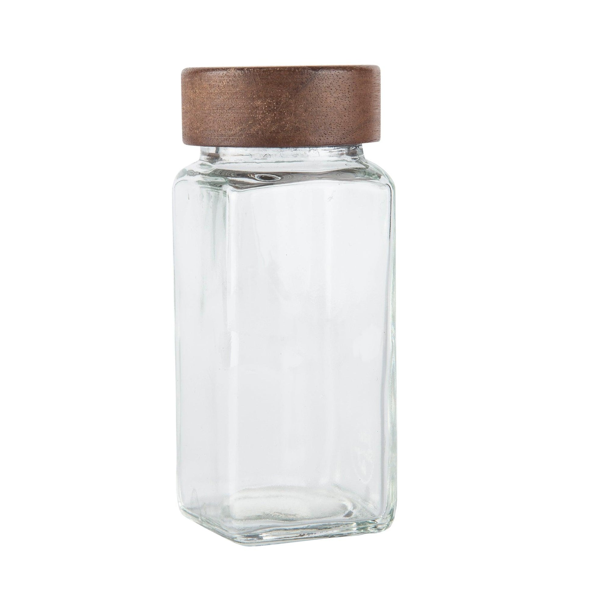 Acacia Wood Shaker Spice Jars 125ml - Little Label Co - - 30%, Acacia Storage Jars, Acacia Wood, Food Storage Containers, Glass Storage