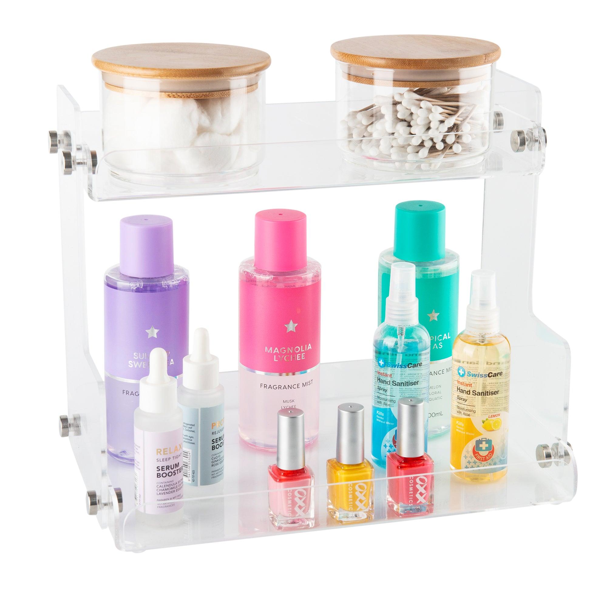 Acrylic 2-Tier Shelf Organiser - Little Label Co - Storage & Organization - 40%, Bathroom & Cleaning, Bathroom Organisation, Beauty Product Organisation, Home Organisation, Kitchen Organisation, Kitchen Storage, Laundry Organisation, Make Up Storage, Pantry Organisation