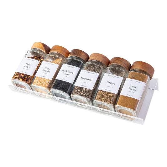 Acrylic Herb & Spice Drawer Organiser - Little Label Co - New to Store - Herb & Spice Jar Storage, Herb & Spice Organisation, Kitchen Organisation, Kitchen Storage, Pantry Organisation