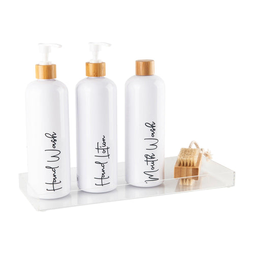 Acrylic Rectangle Tray - Little Label Co - Decorative Trays - 40%, Accessories and Parts, Bathroom Organisation, Beauty Product Organisation, Bench-top Organisation, Home Organisation, Kitchen Organisation, Laundry Organisation, Pantry Organisation, Trays