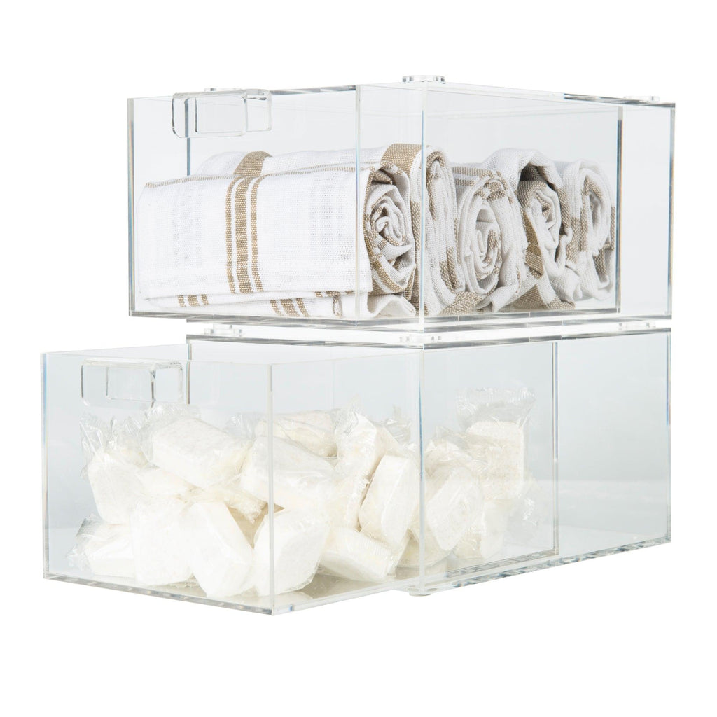 Acrylic Stackable Drawer Organiser 15.5cm - Little Label Co - Storage & Organization - 20%, Catchoftheday, Kitchen Organisation, Kitchen Storage, Make Up Storage, Makeup Organisation, Stackable Drawers, Under Skin Organiser, warehouse