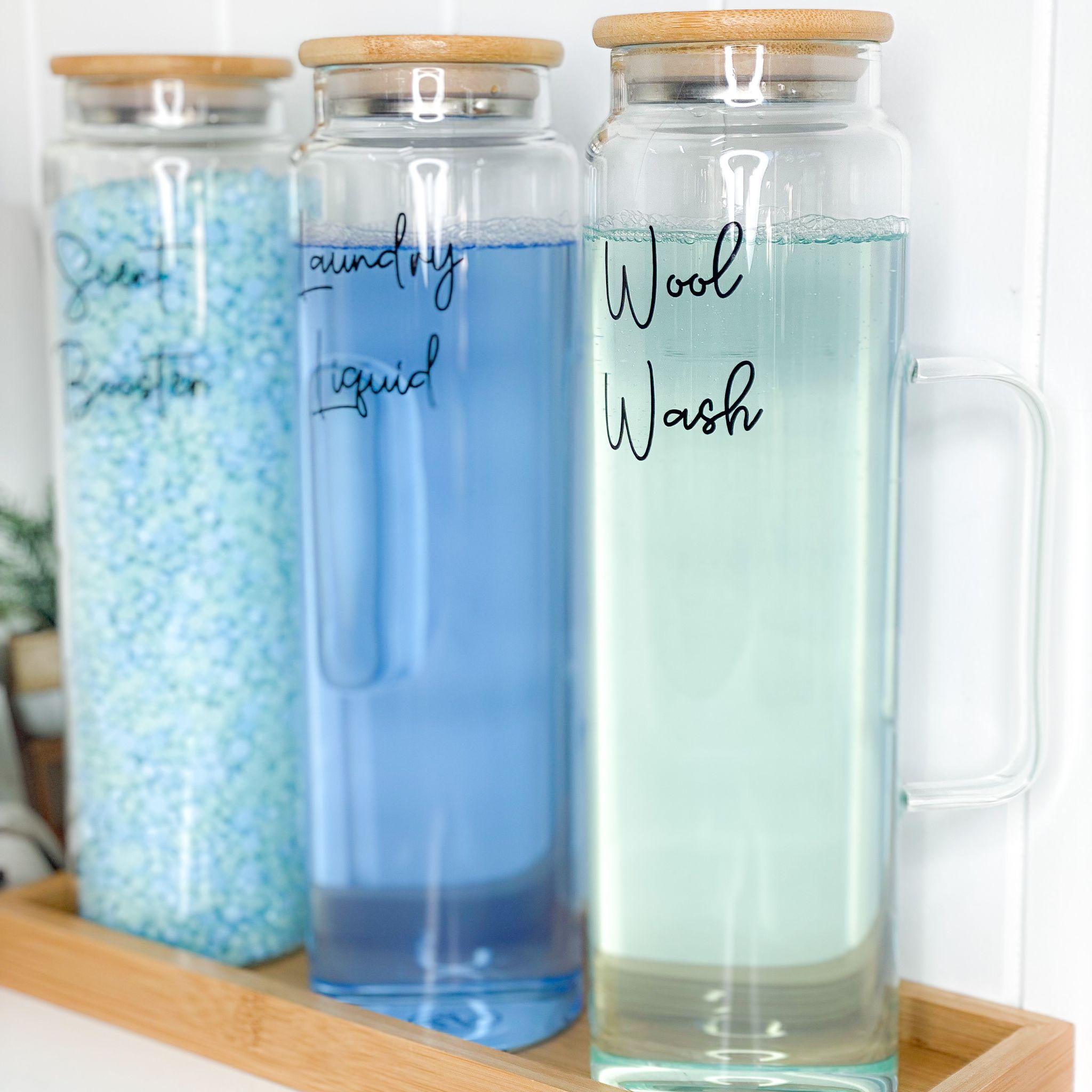 Bamboo and Glass 4 Piece Laundry Liquid Pack - Little Label Co - Laundry Detergent - bundle, Laundry Organisation, Laundry Set, Value Packs