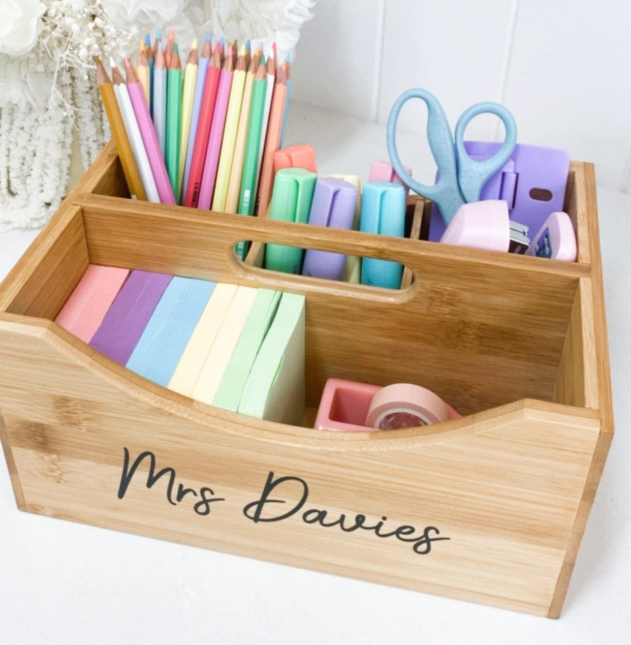 Bamboo Caddy - Little Label Co - Storage & Organization - 20%, Bamboo Storage Solutions, Bathroom & Cleaning, Bathroom Storage, Caddy, Catchoftheday, Kitchen Storage, Multi Use Storage, Office Organisation, warehouse