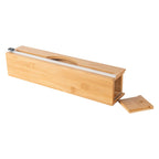 Bamboo Food Wrap Dispenser Single - Little Label Co - Food Wrap Dispensers -, Bamboo Food Wrap Dispenser, Bamboo Storage Solutions, Food Wrap Dispenser, Kitchen Organisation, Kitchen Storage Drawer organiser Drawer organisers Drawer Dividers Draw dividers Kitchen organisation