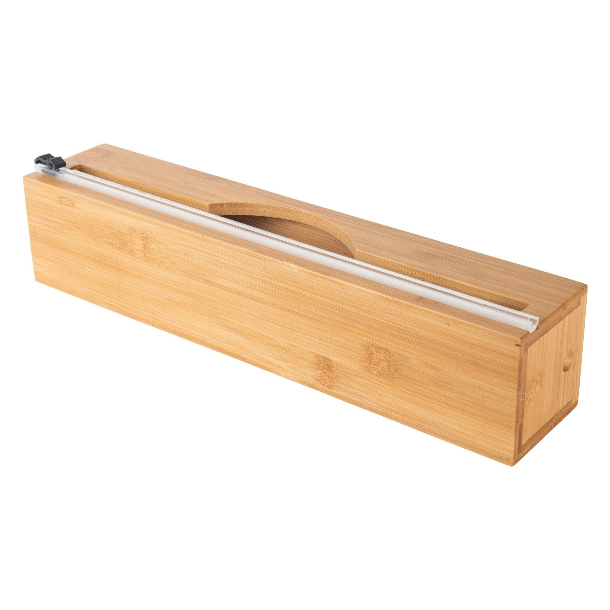 Bamboo Food Wrap Dispenser Single - Little Label Co - Food Wrap Dispensers -, Bamboo Food Wrap Dispenser, Bamboo Storage Solutions, Food Wrap Dispenser, Kitchen Organisation, Kitchen Storage Drawer organiser Drawer organisers Drawer Dividers Draw dividers Kitchen organisation