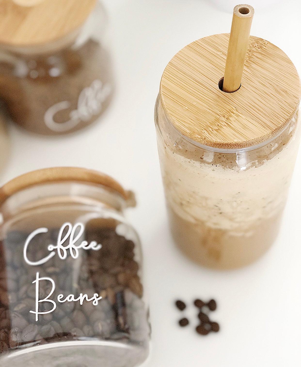 Bamboo Glass Drinking Jar-500ml - Little Label Co - Drinkware - 30%, Catchoftheday