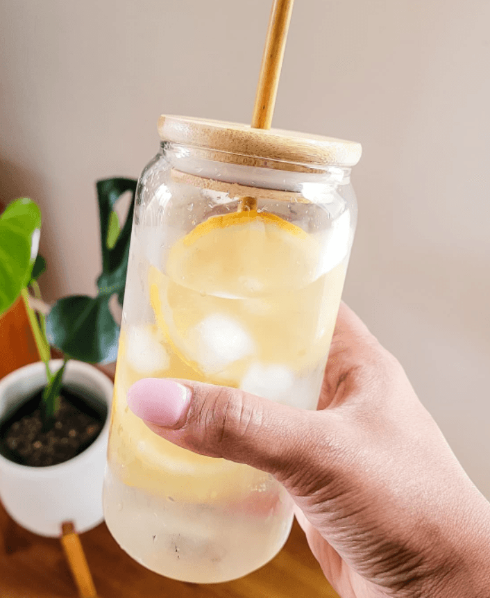 Bamboo Glass Drinking Jar-500ml - Little Label Co - Drinkware - 30%, Catchoftheday