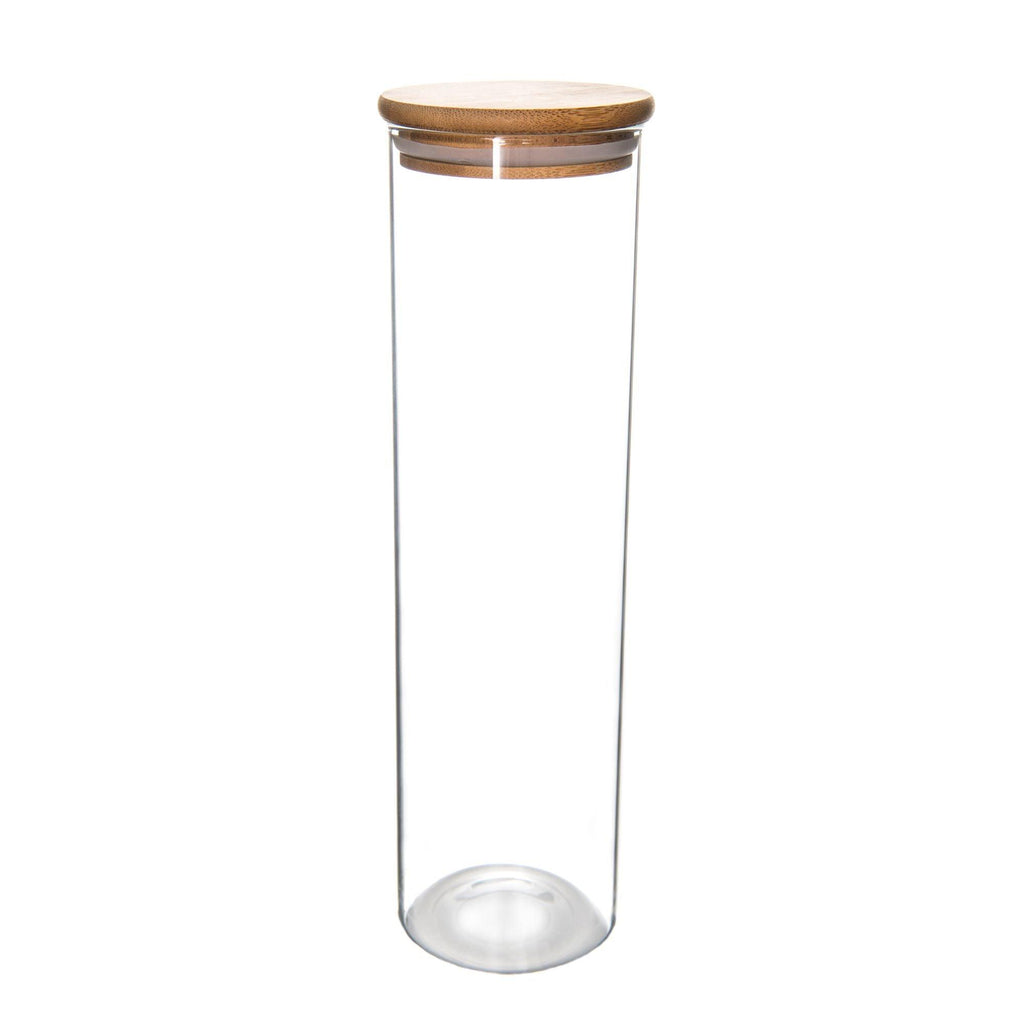 Bamboo Glass Jars Large Pack - Little Label Co - Spice Organizers - Bamboo Storage Solutions, bundle, Dry Food Strorage, Glass Storage, Herb & Spice Jar, Herb & Spice Jars, Kitchen Organisation, Kitchen Storage, Bamboo Glass Jars Large Pantry Container Pack , Little Label Co Air Tight Containers for Pantry Organisation and Food Storage. 