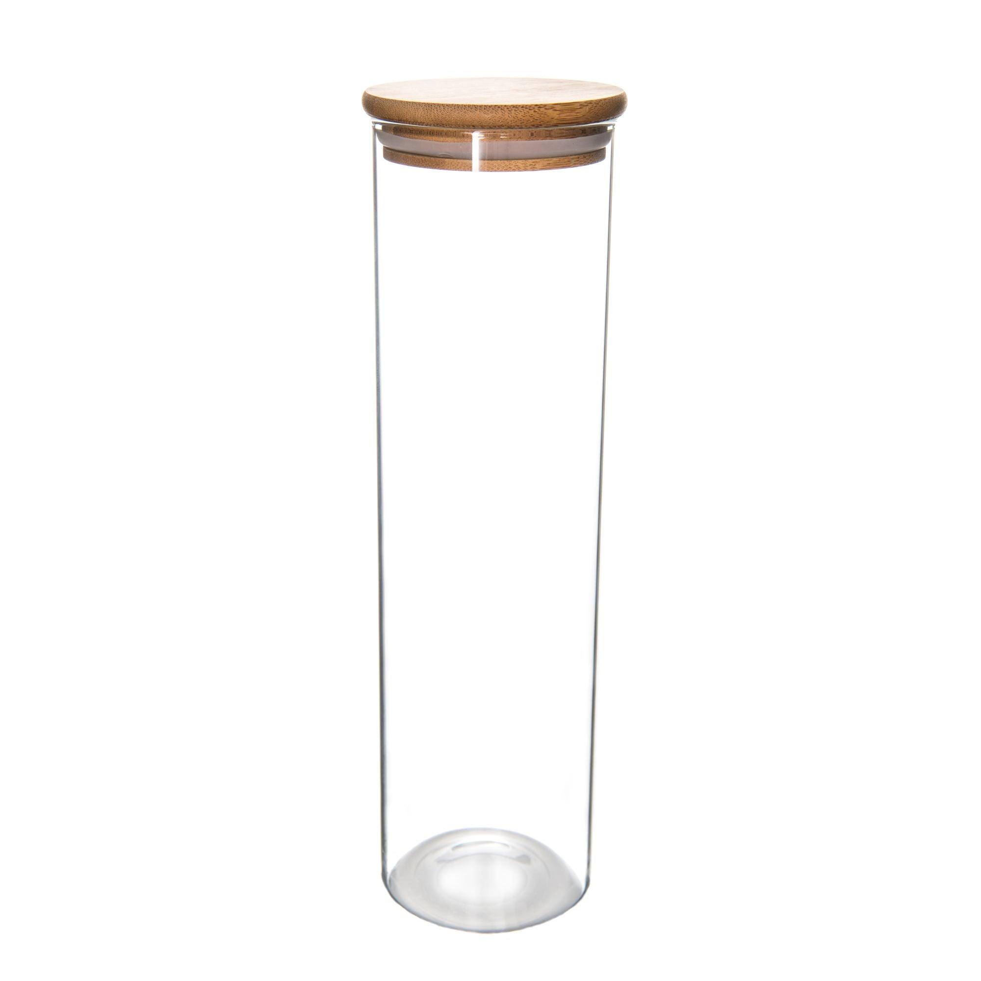 Bamboo Glass Jars Large Pack - Little Label Co - Spice Organizers - Bamboo Storage Solutions, bundle, Dry Food Strorage, Glass Storage, Herb & Spice Jar, Herb & Spice Jars, Kitchen Organisation, Kitchen Storage, Bamboo Glass Jars Large Pantry Container Pack , Little Label Co Air Tight Containers for Pantry Organisation and Food Storage. 