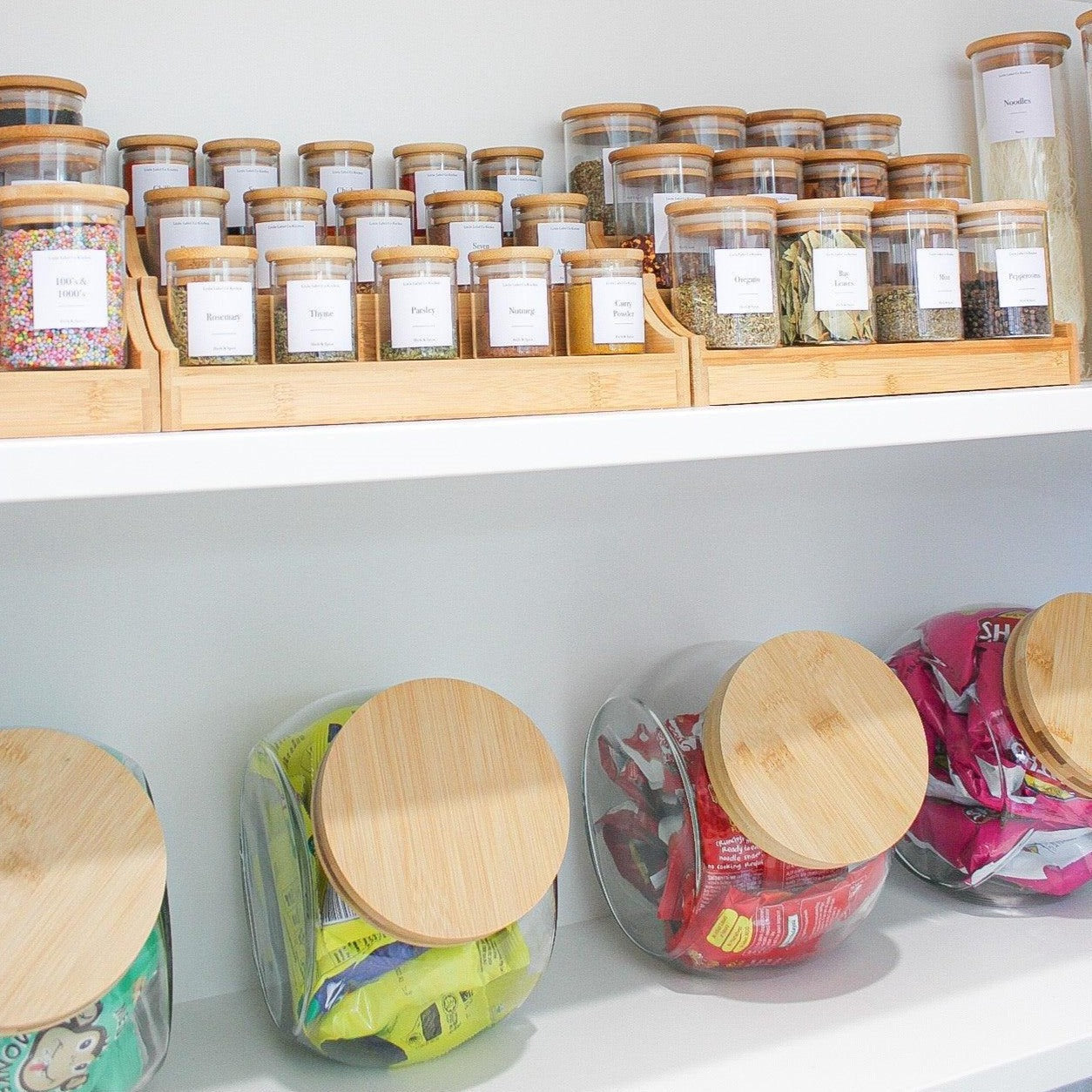 Bamboo Glass Snack Jar - Little Label Co - Food Storage Containers - 20%, Catchoftheday, mw_grouped_product