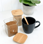 Bamboo Glass Trio Set Square 500ml - Little Label Co - Food Storage Containers - 20%, Catchoftheday