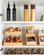 Bamboo Herb & Spice Drawer Organiser - Little Label Co - Spice Organizers - Drawer organiser Drawer organisers Drawer Dividers Draw dividers Herb & Spice Organisation Kitchen organisation