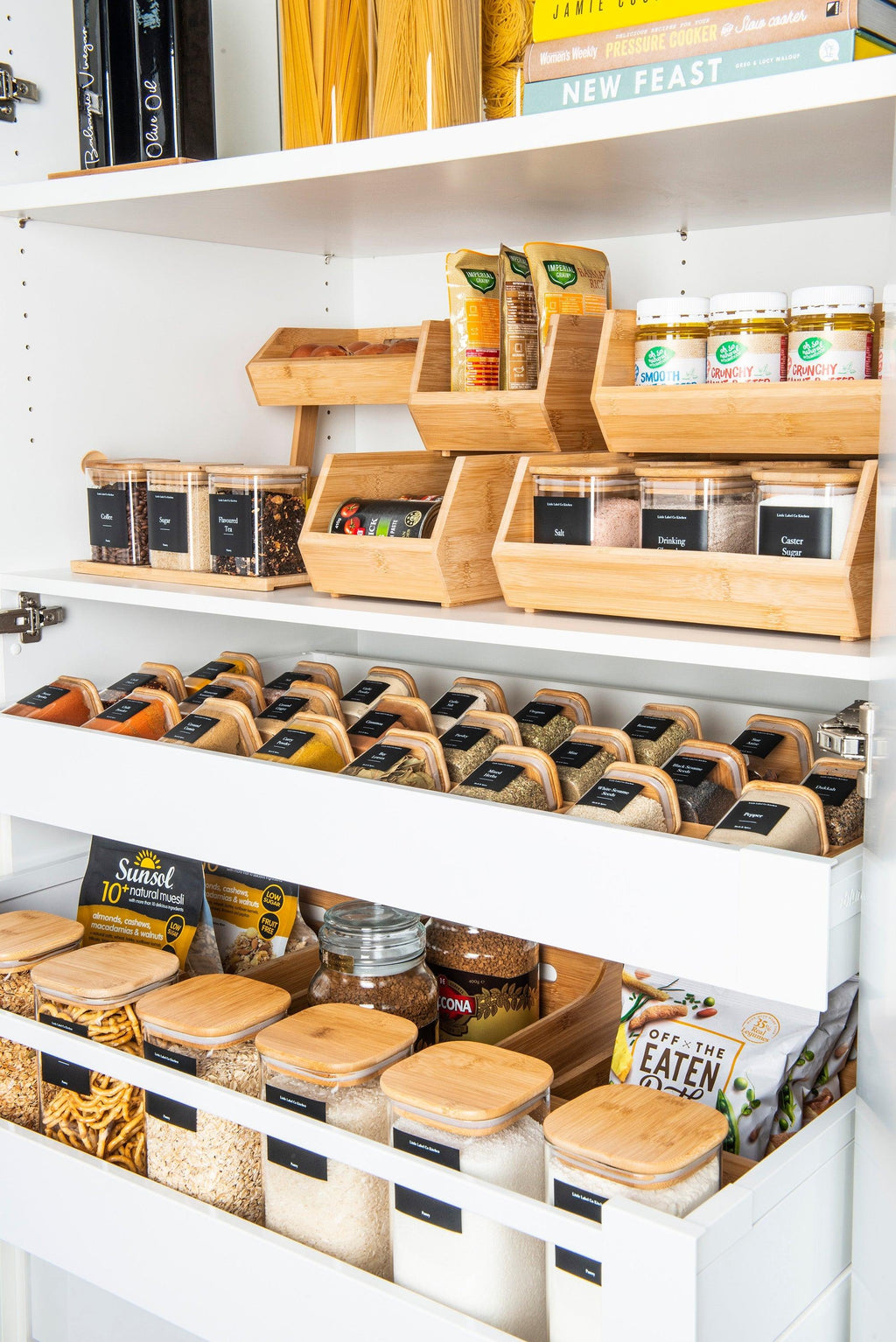 Bamboo Stackable Organiser Wide - Little Label Co - Kitchen Organizers - 60%, Catchoftheday, warehouse