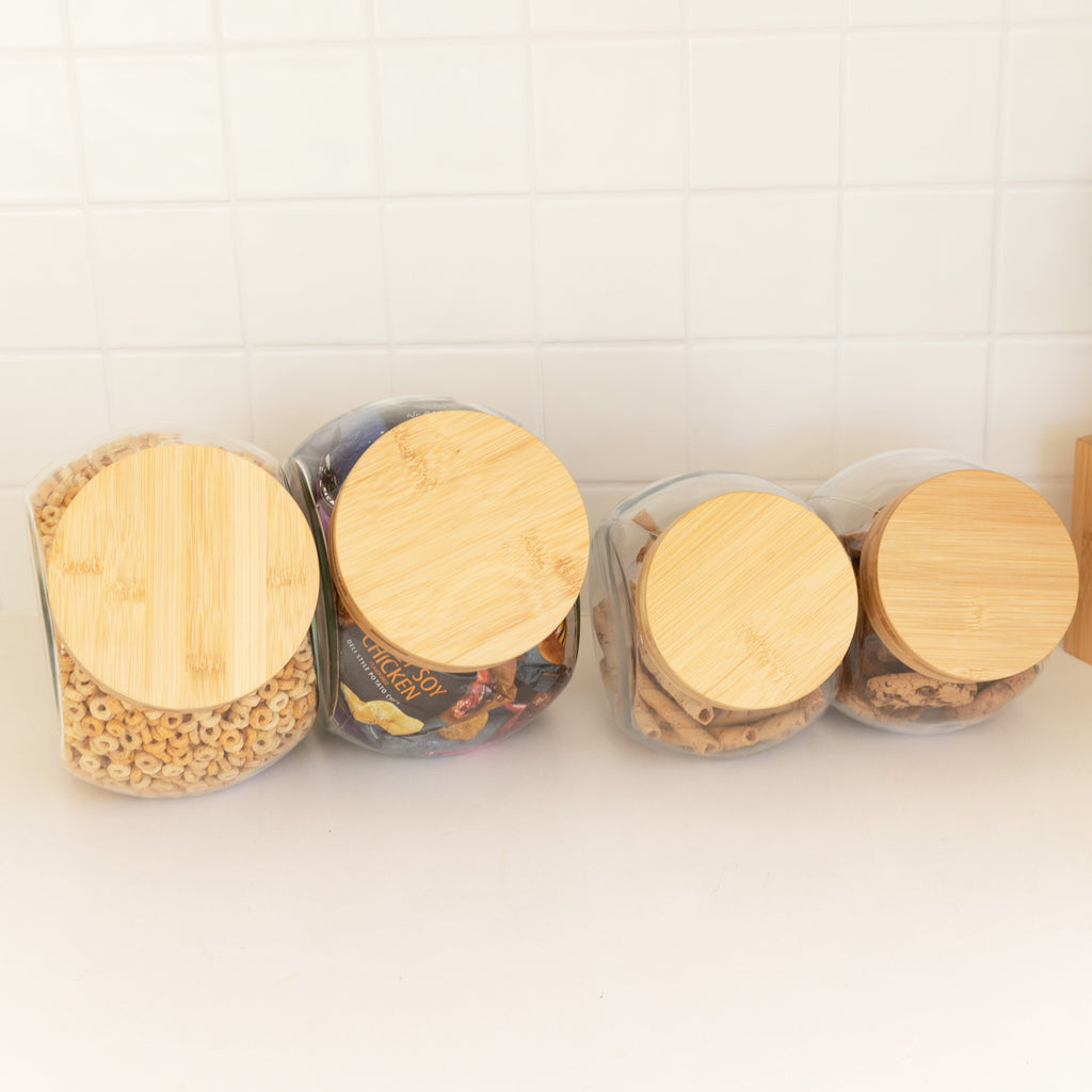Bamboo Snack Jar Packs - Little Label Co Australia - The Home of Organisation For Kitchen, Bathroom, Laundry & More