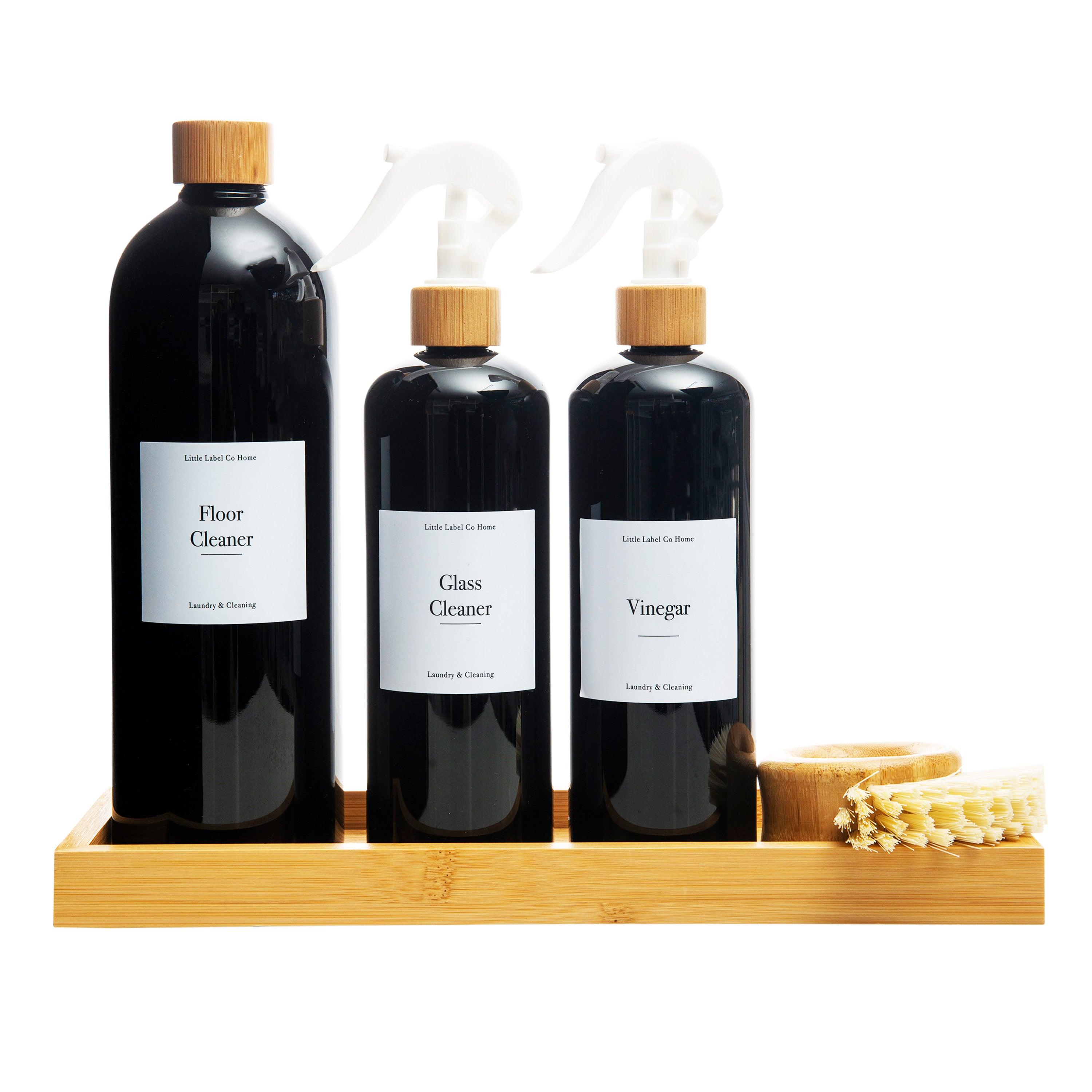 Black 500ml Bottle with White Spray - Little Label Co - Household Cleaning Products - 20%